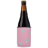 Palm Trees Aqua Pink Stubby Cooler 2-Pack - Standard - Front View