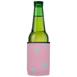 Palm Trees Aqua Pink Stubby Cooler 2-Pack - Standard - Side View