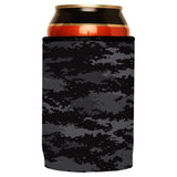 Digital Pixel Black Camo Stubby Cooler - Standard - 45-Degree Angle