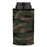 Green Camo Dot Pattern Stubby Cooler - Standard - Rear View