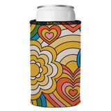 60s Hearts Stubby Cooler - Standard - 45-Degree Angle