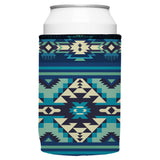 Blue Navajo Rug Stubby Cooler 2-Pack - Standard - Top-Down View