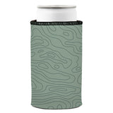 Topographic Map Stubby Cooler 2-Pack - Standard - Top-Down View