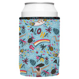 Surfing Aloha Stubby Cooler - Standard - Rear View