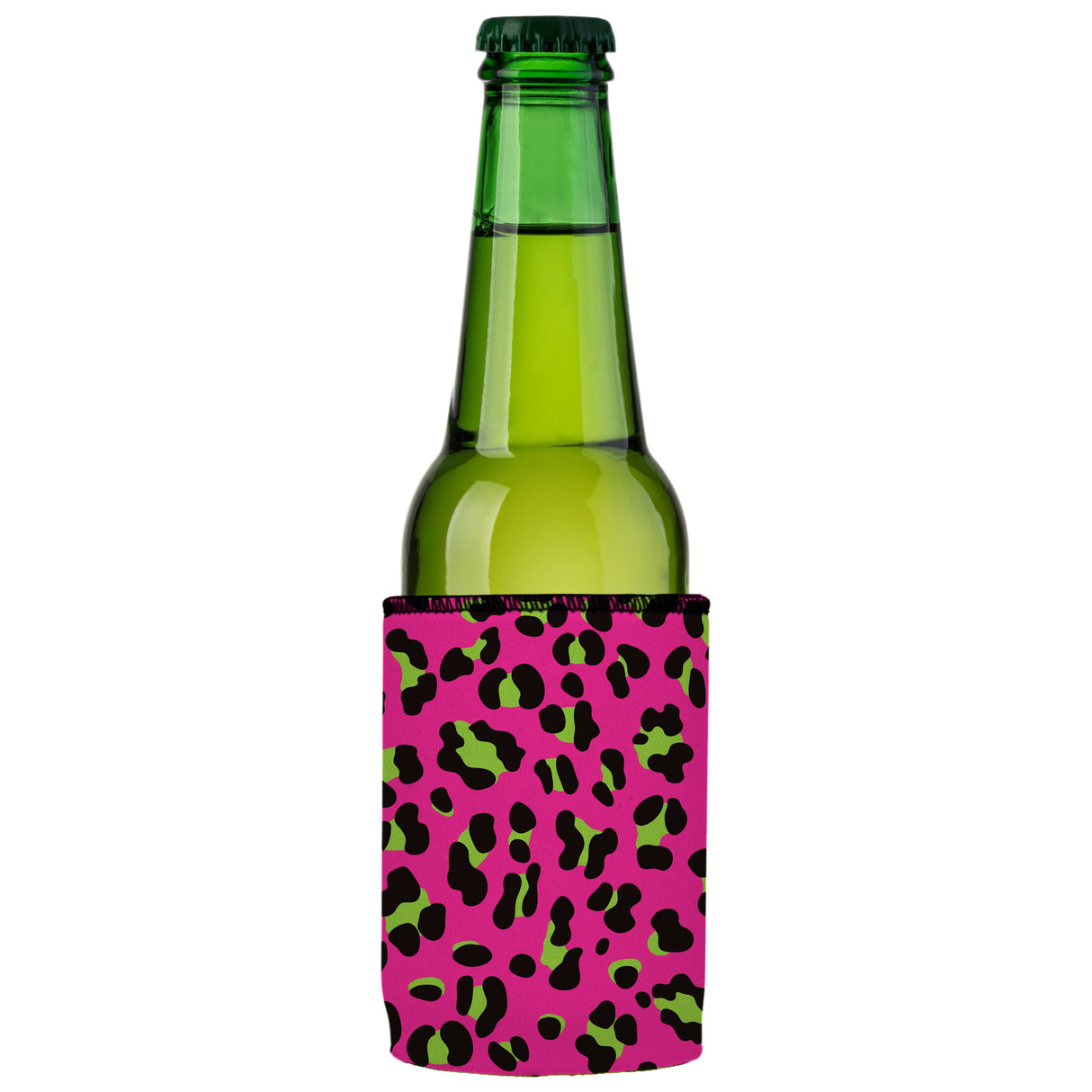 80s Leopard Print Stubby Cooler - Standard