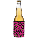 80s Leopard Print Stubby Cooler - Standard - 45-Degree Angle