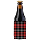 Scottish Tartan Plaid Stubby Cooler 2-Pack - Standard - Top-Down View