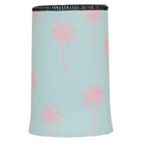 Palm Trees Pink Aqua Stubby Cooler - Standard - Side View