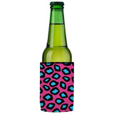 Pink Leopard Print Stubby Cooler 2-Pack - Standard - Front View