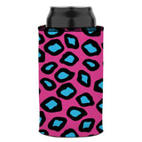 Pink Leopard Print Stubby Cooler 2-Pack - Standard - Top-Down View