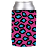 Pink Leopard Print Stubby Cooler 2-Pack - Standard - 45-Degree Angle
