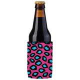 Pink Leopard Print Stubby Cooler - Standard - Front View