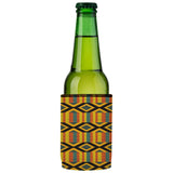 Ghana Kente Pattern Stubby Cooler 2-Pack - Standard - Side View