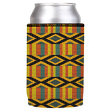 Ghana Kente Stubby Cooler - Standard - 45-Degree Angle