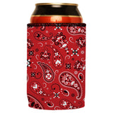 Red Bandana Stubby Cooler - Standard - Rear View