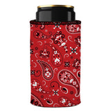 Red Bandana Stubby Cooler - Standard - Close-Up Angle