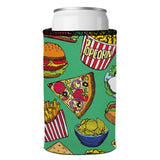 Burgers Junk Food Stubby Cooler - Standard - 45-Degree Angle