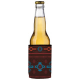 Brown Navajo Rug Stubby Cooler 2-Pack - Standard - Top-Down View