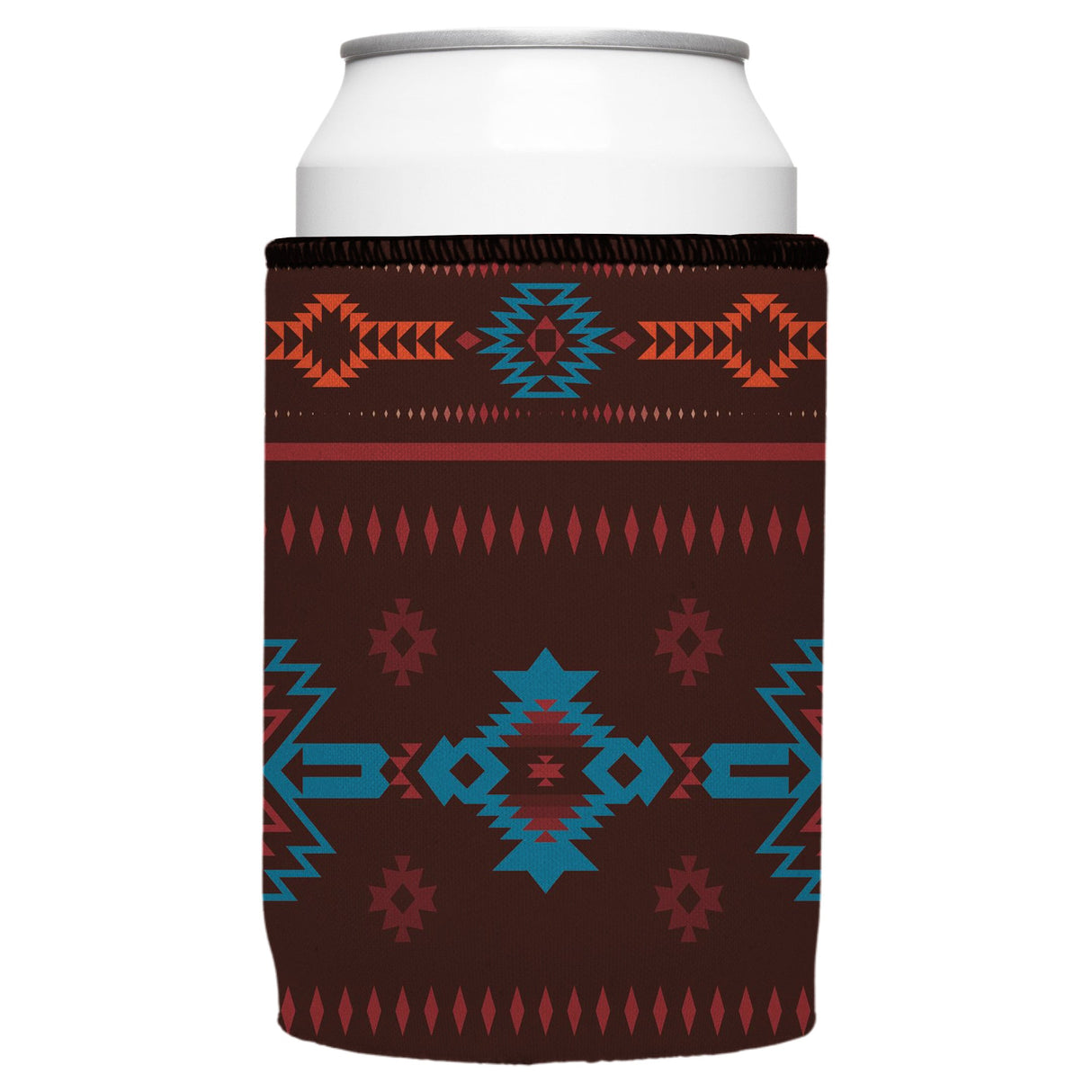 Brown Navajo Rug Stubby Cooler - Standard