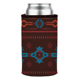Brown Navajo Rug Stubby Cooler - Standard - Rear View