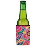 Australian Flowers Stubby Cooler - Standard - Top-Down View