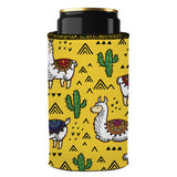 Llamas & Cactus Stubby Cooler - Standard - Rear View