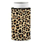 Leopard Print Stubby Cooler 2-Pack - Standard - Top-Down View