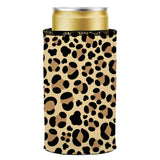 Leopard Print Stubby Cooler - Standard - Close-Up Angle