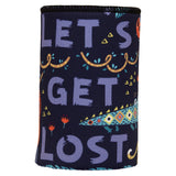 Lets Get Lost in the Wild Stubby Cooler - Standard - Top-Down View
