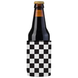 Small Checkerboard Stubby Cooler - Standard - Front View