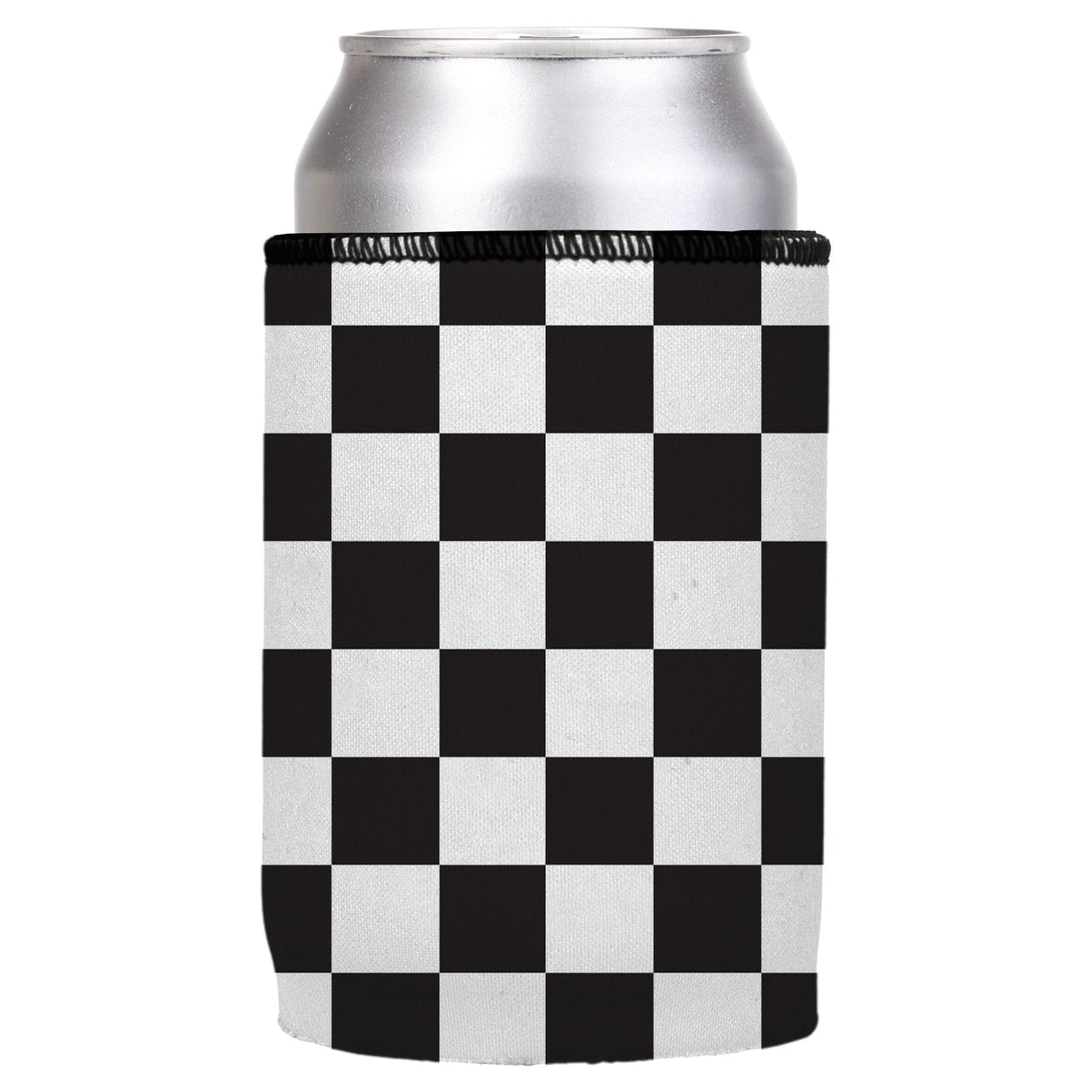 Small Checkerboard Stubby Cooler - Standard