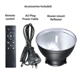 HRIDZ 200W Bi-Colour LED Video Light with Dimmable Features and Bowen Mount - Front View