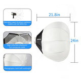 Hridz 65cm Globe Lantern Softbox Bowens mount For Video Studio Photography - Top-Down View