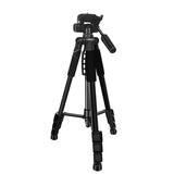 1.7m Lightweight Aluminum Alloy Camera Tripod with 3-Way Pan Head and Carrying Bag