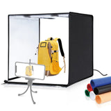 Hridz 60cm Light Box Bi-Colour Photography Portable Photo Studio Shooting Tent with 6 PVC Backdrops - Front View