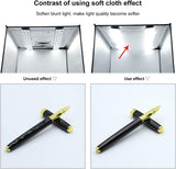 Hridz 60cm Light Box Bi-Colour Photography Portable Photo Studio Shooting Tent with 6 PVC Backdrops - Rear View