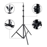 Heavy Duty 2.6M x 3M Backdrop Support Stand for Photography and Video Production - 45-Degree Angle