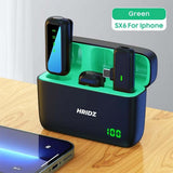 Hridz SX6 2in1 Portable Wireless Microphone For fast connection 2.4g Dual Microphone for Vlog Singing Teaching Recording