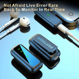 HridZ SX6 Dual Wireless Lavalier Microphone System for Vlogging, Singing, and Teaching - Low Angle