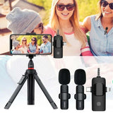 HridZ K31 3-in-1 Wireless Lavalier Microphone for iOS, Android, Cameras, and Laptops - Side View
