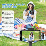 HridZ K31 3-in-1 Wireless Lavalier Microphone for iOS, Android, Cameras, and Laptops - Rear View