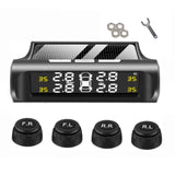 Solar-Powered Wireless Tire Pressure Monitoring System with 4 External Sensors