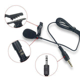 Hridz 3.5mm Clip-on Lapel Lavalier Microphone for Mobile Phone - Top-Down View