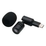 HRIDZ Portable Mini Microphone 3.5mm Stereo Type-C Flexural Bendable Mic - 3-pole