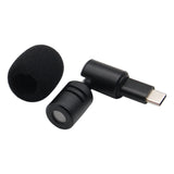 HRIDZ Portable Mini Microphone 3.5mm Stereo Type-C Flexural Bendable Mic - 3-pole - Front View