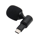 HRIDZ Portable Mini Microphone 3.5mm Stereo Type-C Flexural Bendable Mic - 3-pole - Close-Up Angle