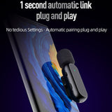 Professional Wireless Lavalier Microphone Set with Portable Charging Box Crystal Clear Audio - 2in1-fast connection