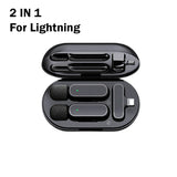 Professional Wireless Lavalier Microphone Set with Portable Charging Box Crystal Clear Audio - 2in1-fast connection - Rear View