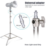 Hridz Stainless Steel 2.8m Heavy Duty Light Stand for Studio Softbox Bowen Lights Photography Studio 280cm Tripod - Front View