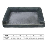 XL Size PawfectFriend Orthopedic Dog Bed 3-Side Comfort Bolster Padded Calming Mattress Bed with Removable Cover - Close-Up Angle